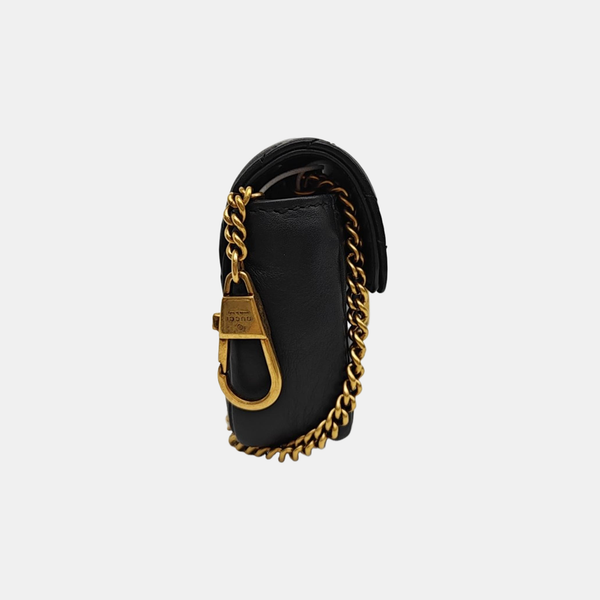 GG Marmont Mini Quilted Calfskin Black