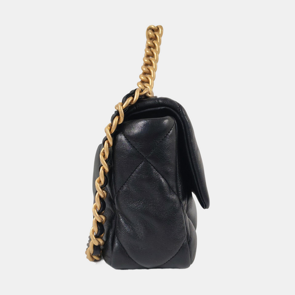 CHANEL 19 Small Quilted Lambskin Black