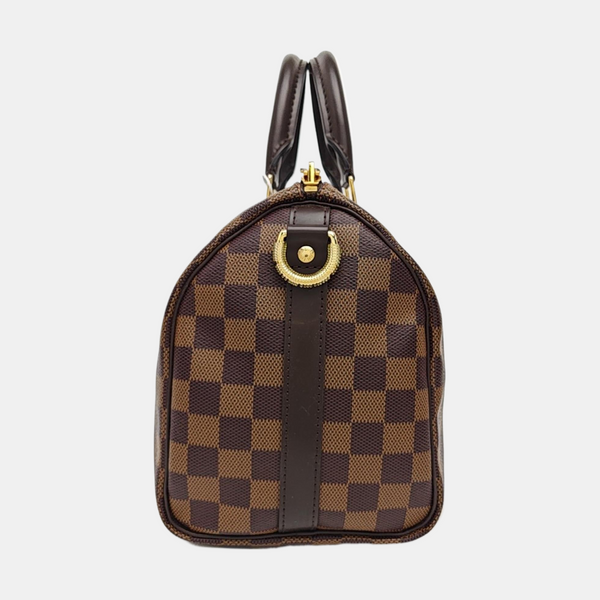SPEEDY 25 Damier Ebene Coated Canvas Brown