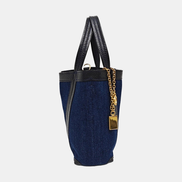 Canvas Shoulder Bag Small Blue