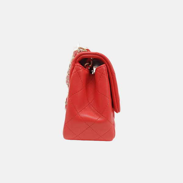 CLASSIC FLAP Mini Quilted Lambskin Red