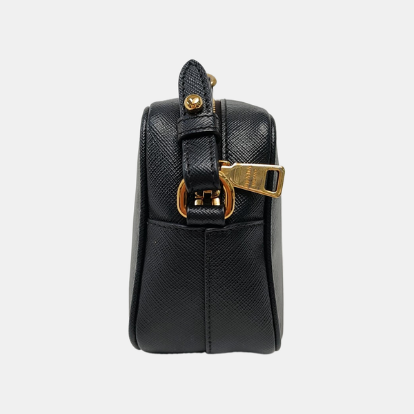 Saffiano Calfskin Shoulder Bag Black