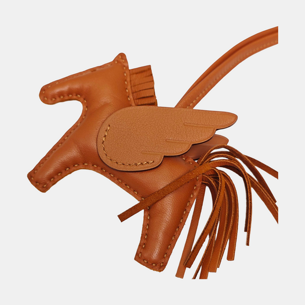 Leather Bag Charm Brown