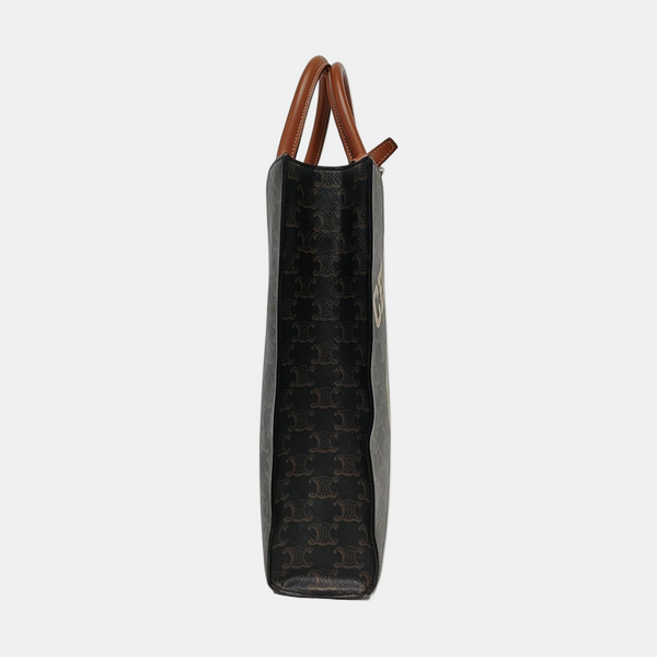 CABAS CELINE Small Coated Canvas Brown