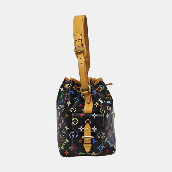 LV × TM NÉONOÉ MM Monogram Coated Canvas Black