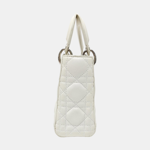 Lady Dior Mini Cannage Lambskin White