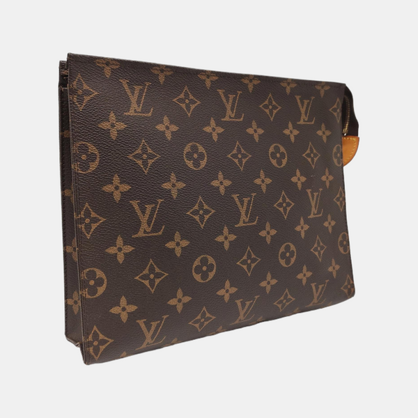 TOILET POCKET 26 Monogram Coated Canvas Brown