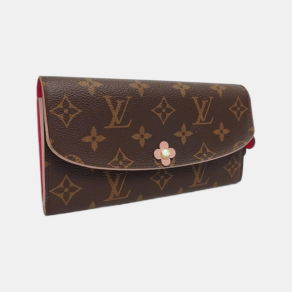 EMILIE Monogram Coated Canvas Brown Wallet