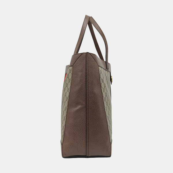 Ophidia Medium Monogram Coated Canvas Beige