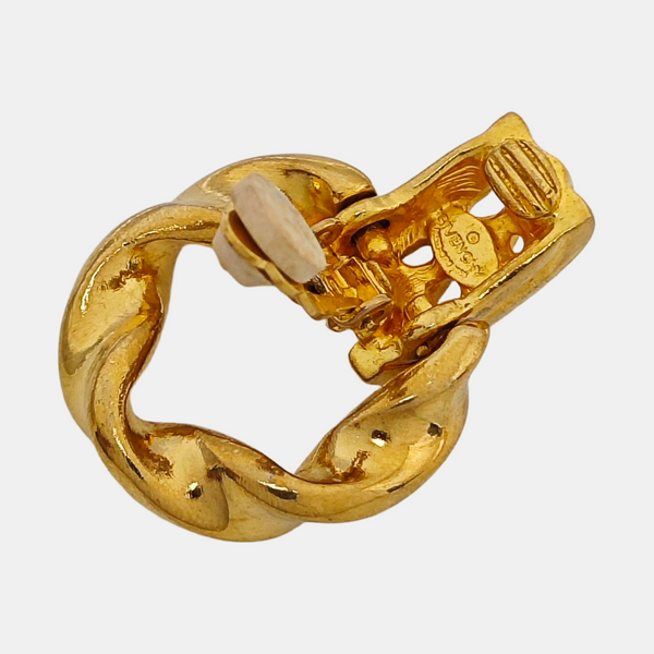 Metal Gold Clip On Earrings