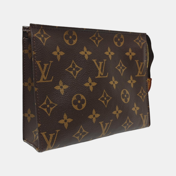 TOILET POCKET 19 Monogram Coated Canvas Brown