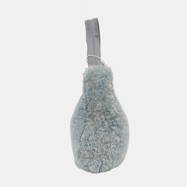 Authenticated pre-owned Re-Edition2000 Mini Sheepskin Blue - Top Handle Bag at Looply