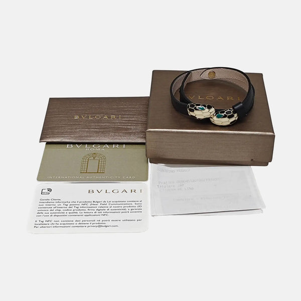 SERPENTI Metal Black Bangle