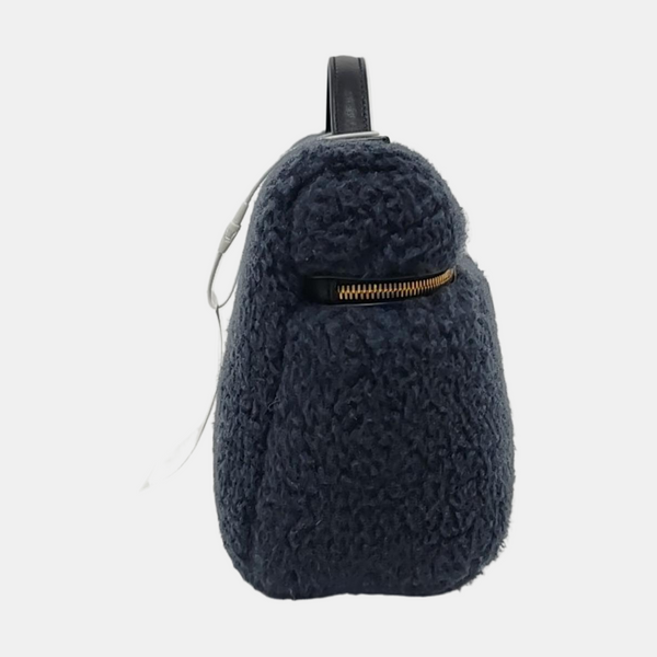 Fabric Top Handle Bag Blue