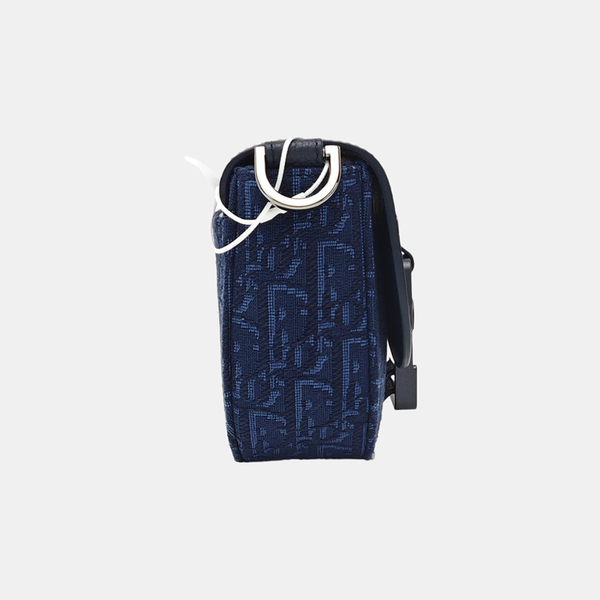 Saddle Mini Oblique Canvas Blue