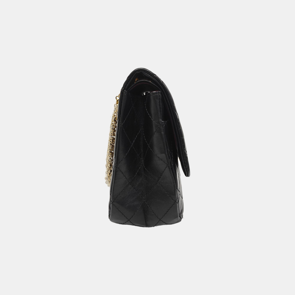 2.55 Maxi Quilted Calfskin Black