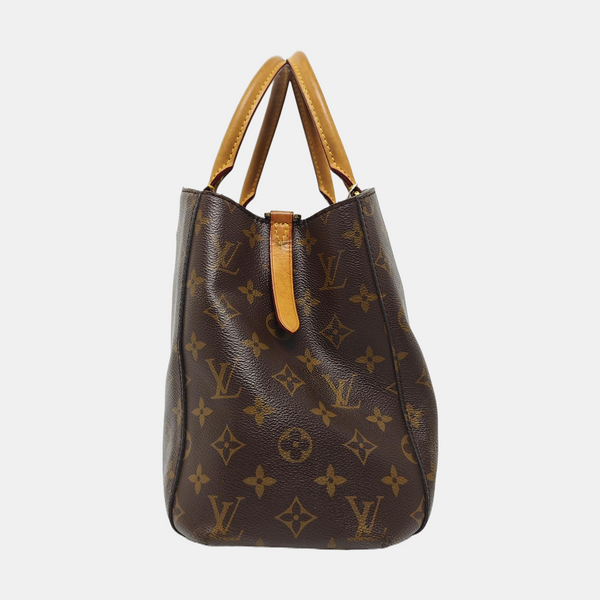MONTAIGNE MM Monogram Coated Canvas Brown