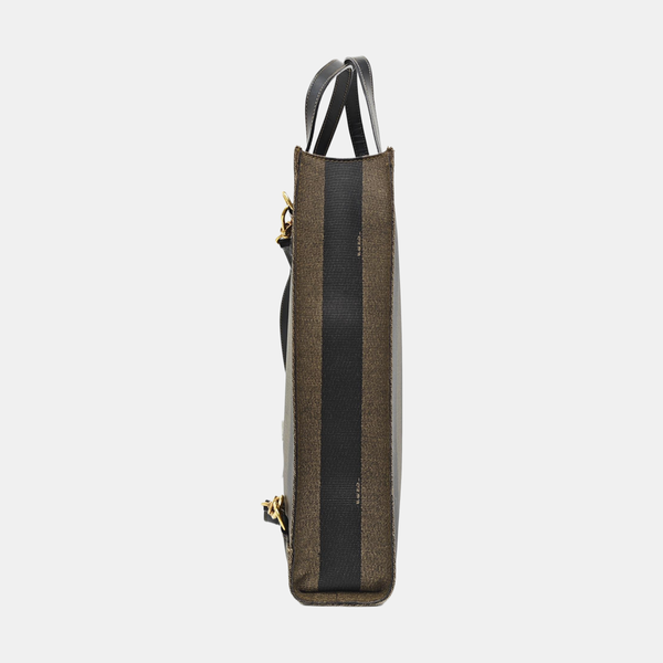 Coated Canvas Backpack Brown
