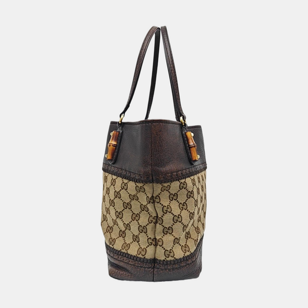 Monogram Canvas Tote Bag Beige