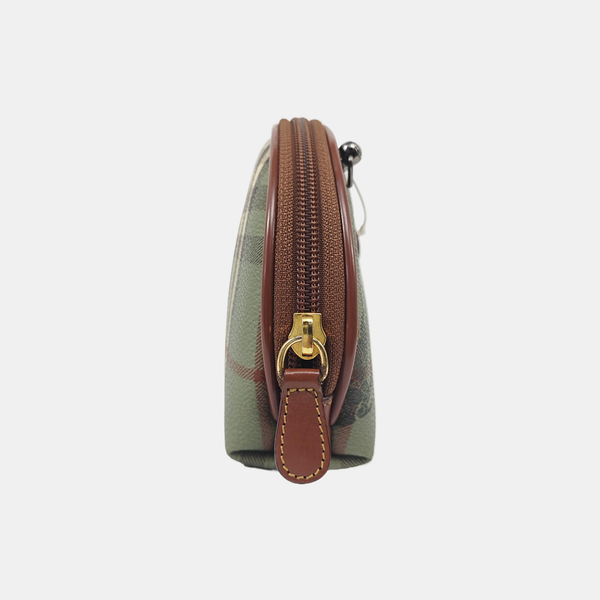 Coated Canvas Shoulder Bag Green