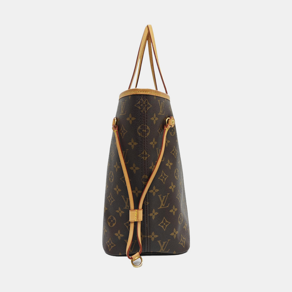NEVERFULL MM Monogram Coated Canvas Brown