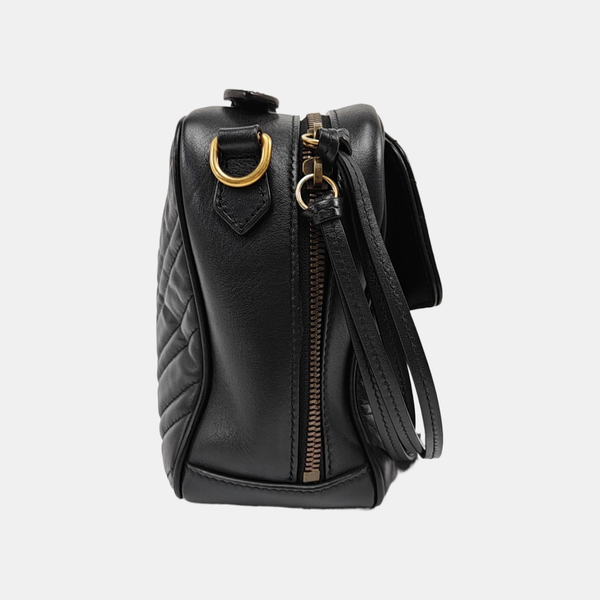 Authenticated pre-owned GG Marmont Quilted Calfskin Black - Shoulder Bag at Looply