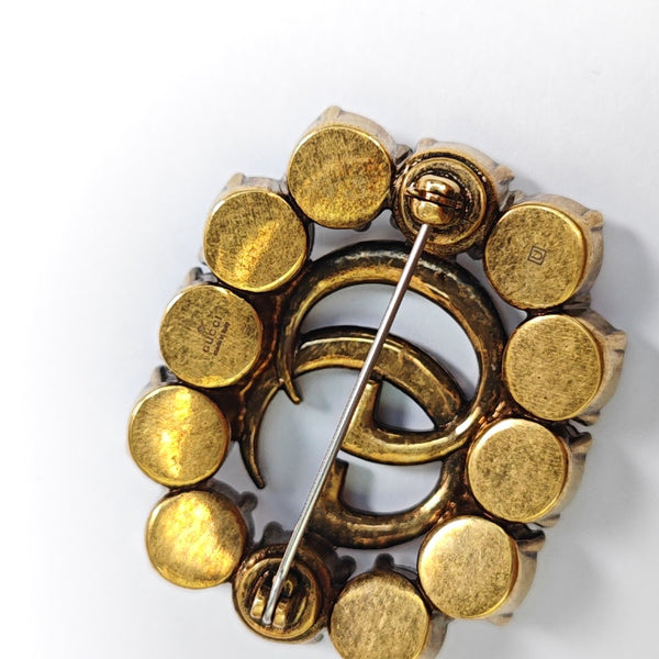 GG Running Metal Gold Brooch