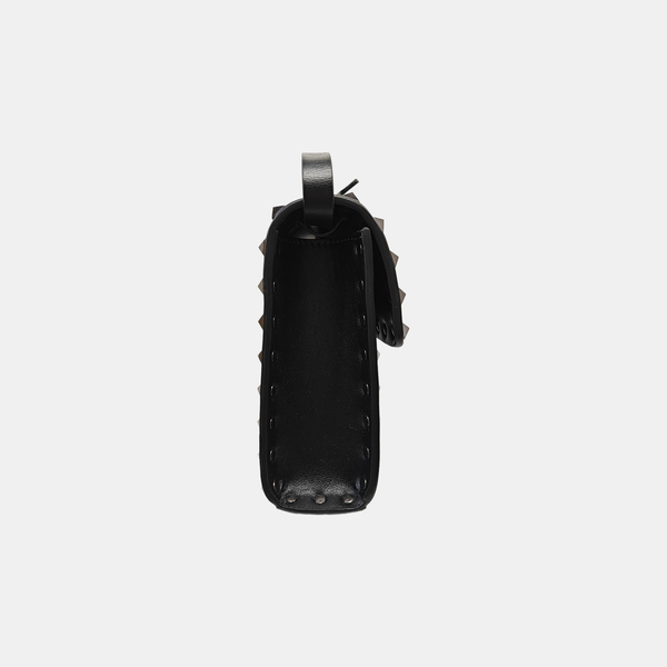 Rockstud Calfskin Black