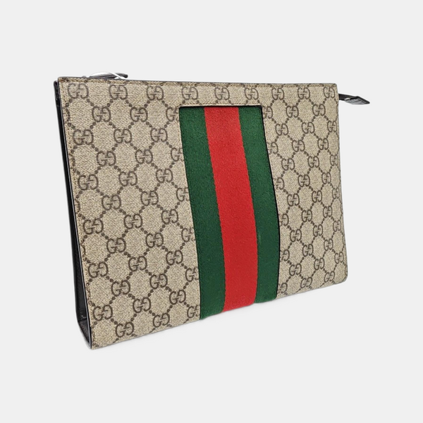 GG Supreme Monogram Coated Canvas Black