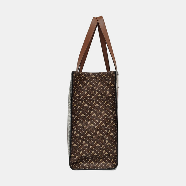 MONOGRAM Small Coated Canvas Brown