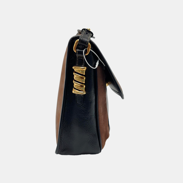 Calfskin Shoulder Bag Brown