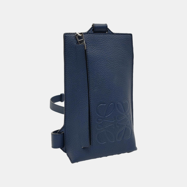 T Pouch Calfskin Blue