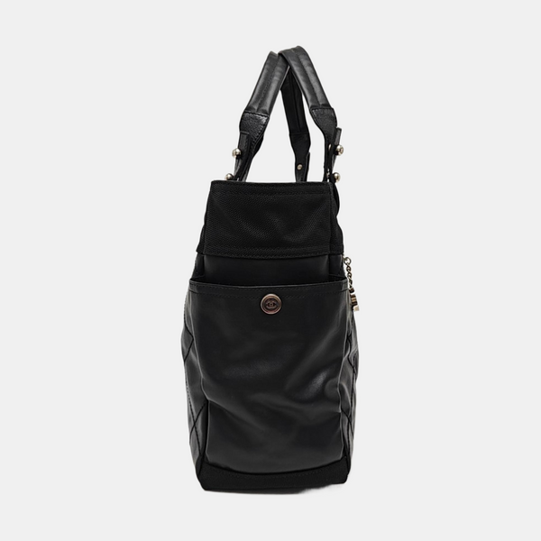 PARIS BIARRITZ Large Quilted Coated Canvas Black