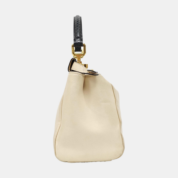 Peekaboo Mini Calfskin White