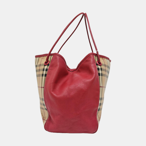 Coated Canvas Tote Bag Beige