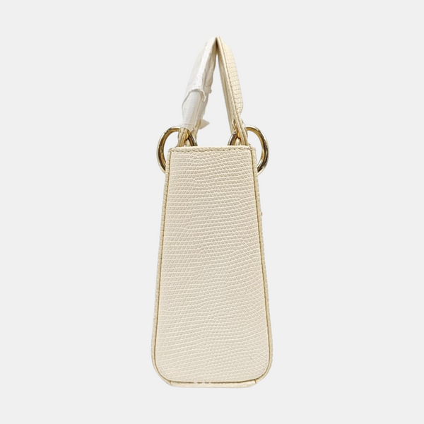 Lady Dior Mini Lizard Yellow