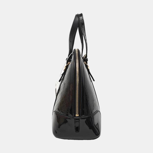 Microguccissima Monogram Patent Leather Black