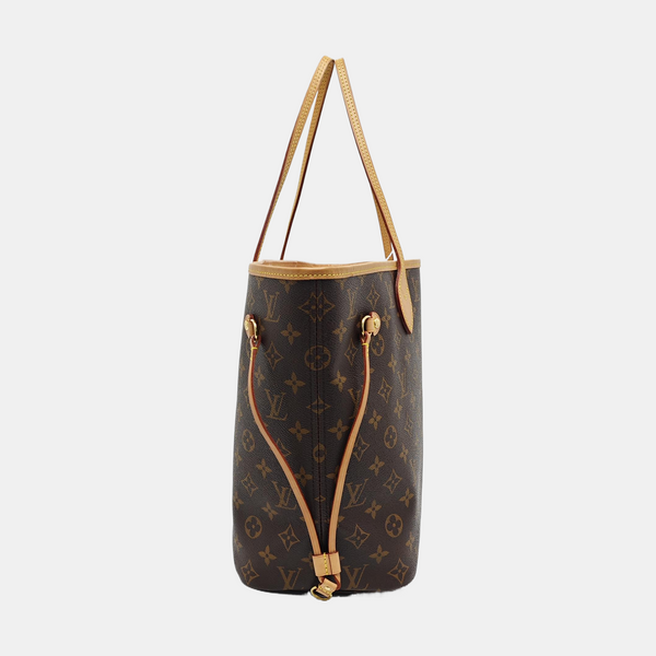 NEVERFULL MM Monogram Coated Canvas Brown