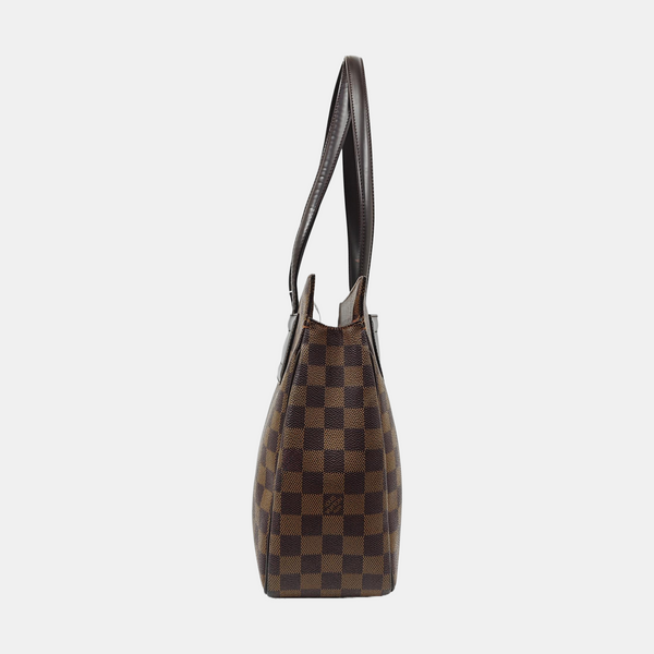 PARIOLI PM Damier Ebene Coated Canvas Brown