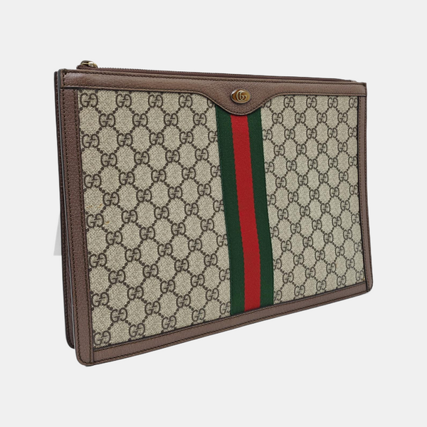 Ophidia Medium Monogram Coated Canvas Beige