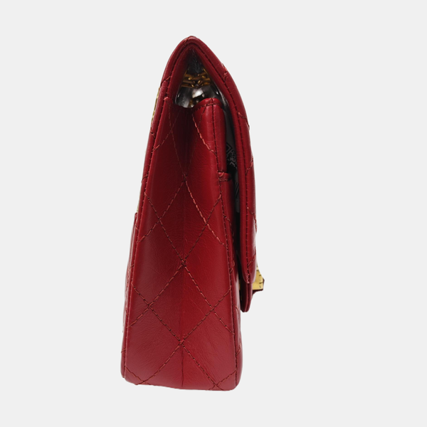 2.55 Quilted Vintage Calf Red