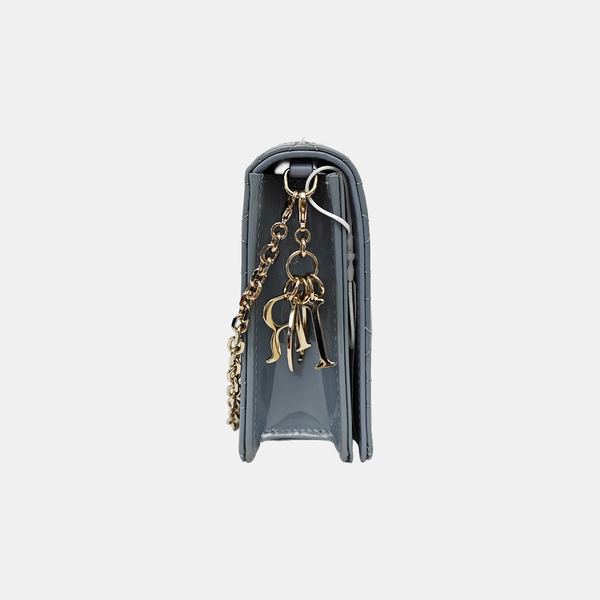 Lady Dior Small Cannage Calfskin Blue