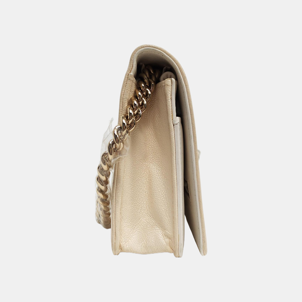 BOY CHANEL Quilted Grained Calfskin White