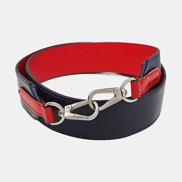 Leather Bag Strap Blue