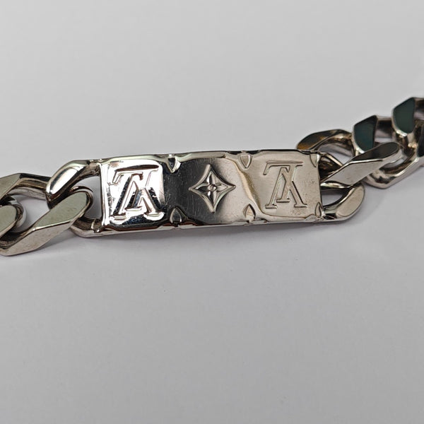 Monogram Metal Silver Bracelet