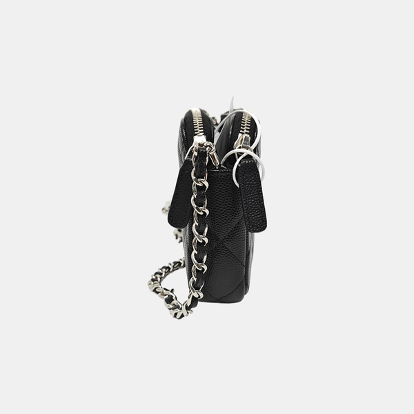 Quilted Grained Calfskin Black