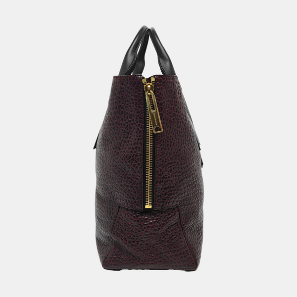Calfskin Top Handle Bag Red