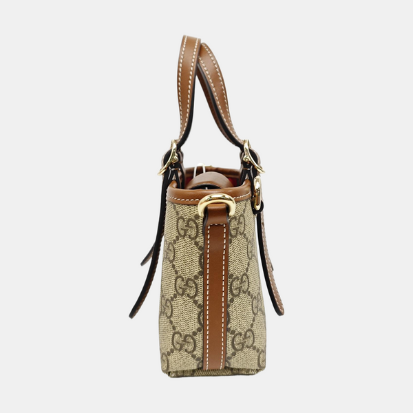 Monogram Coated Canvas Shoulder Bag Beige