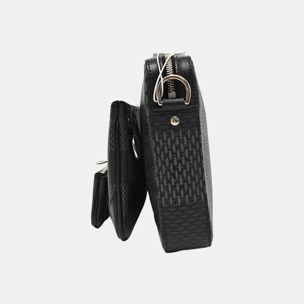 TRIO Damier Graphite Coated Canvas Gray