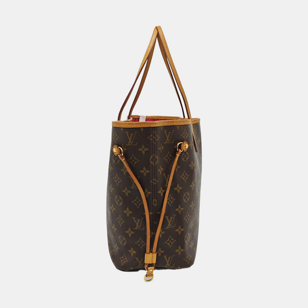 NEVERFULL MM Monogram Coated Canvas Brown
